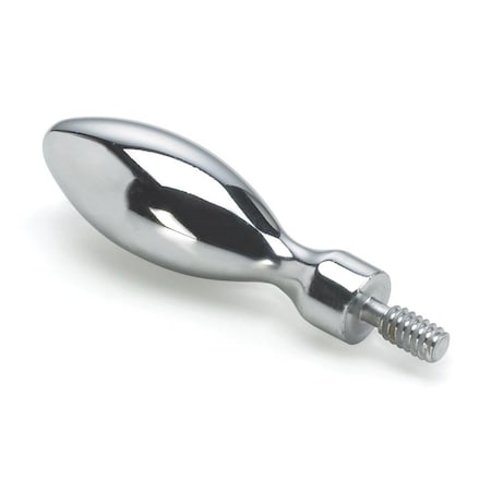 Morton Chrome Plated Fixed Handle, 3/8"-16 Thread, 3.82" Length H-54